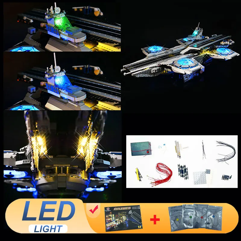 

LED Light Kit For LEGO 76042 The SHIELD Helicarrier compatible 1189 DIY Gift (Not Include Building Block Bricks Kits Sets Model)