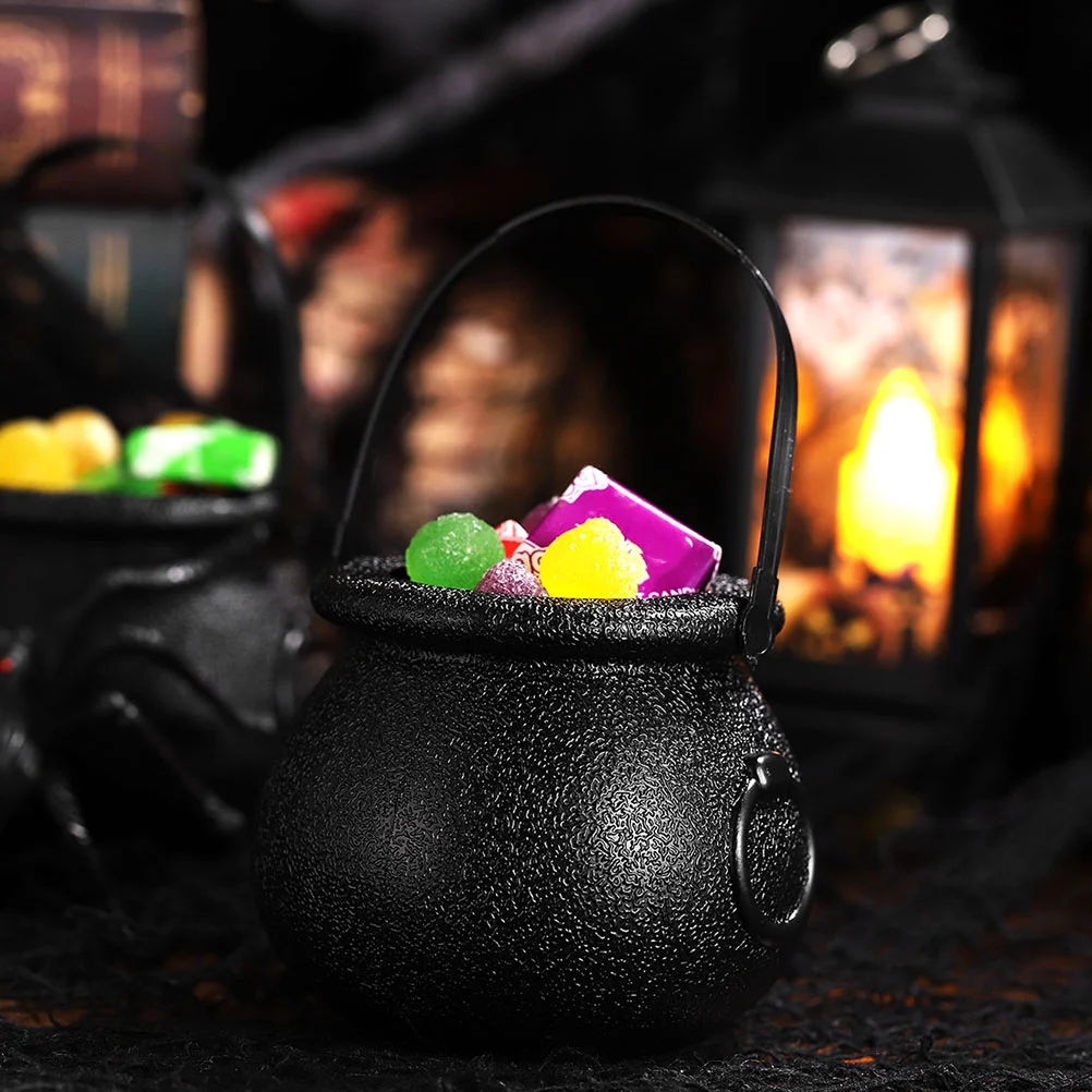 Halloween Candy Jar Gold Coin Children's Birthday Gifts Trick Or Treat Cauldron Inflatable Costume Black