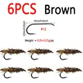 6pcs Brown