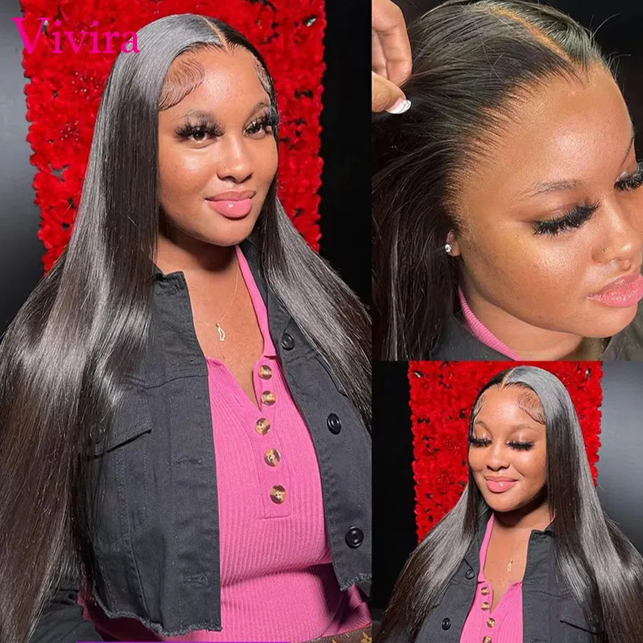 

Straight Glueless Wig 13x6 Hd Lace Wig 32 Inch Lace Front Wig Black Human Hair Wig For women 4X4 5X5 Natural Hair Closure Wig