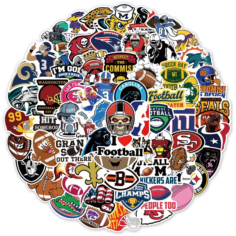 10/30/50PCS New Rugby Cartoon Personality Creative Computer Suitcase Mobile Phone Chair Decoration Waterproof Sticker Wholesale