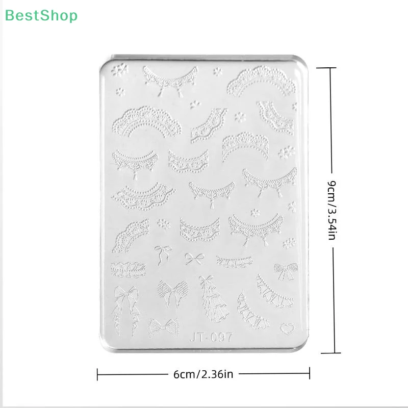 ★ ★ ★ フレンチレースレリーフネイルアートシリコンモールド3D彫刻クリアシリコンマニキュアモールド