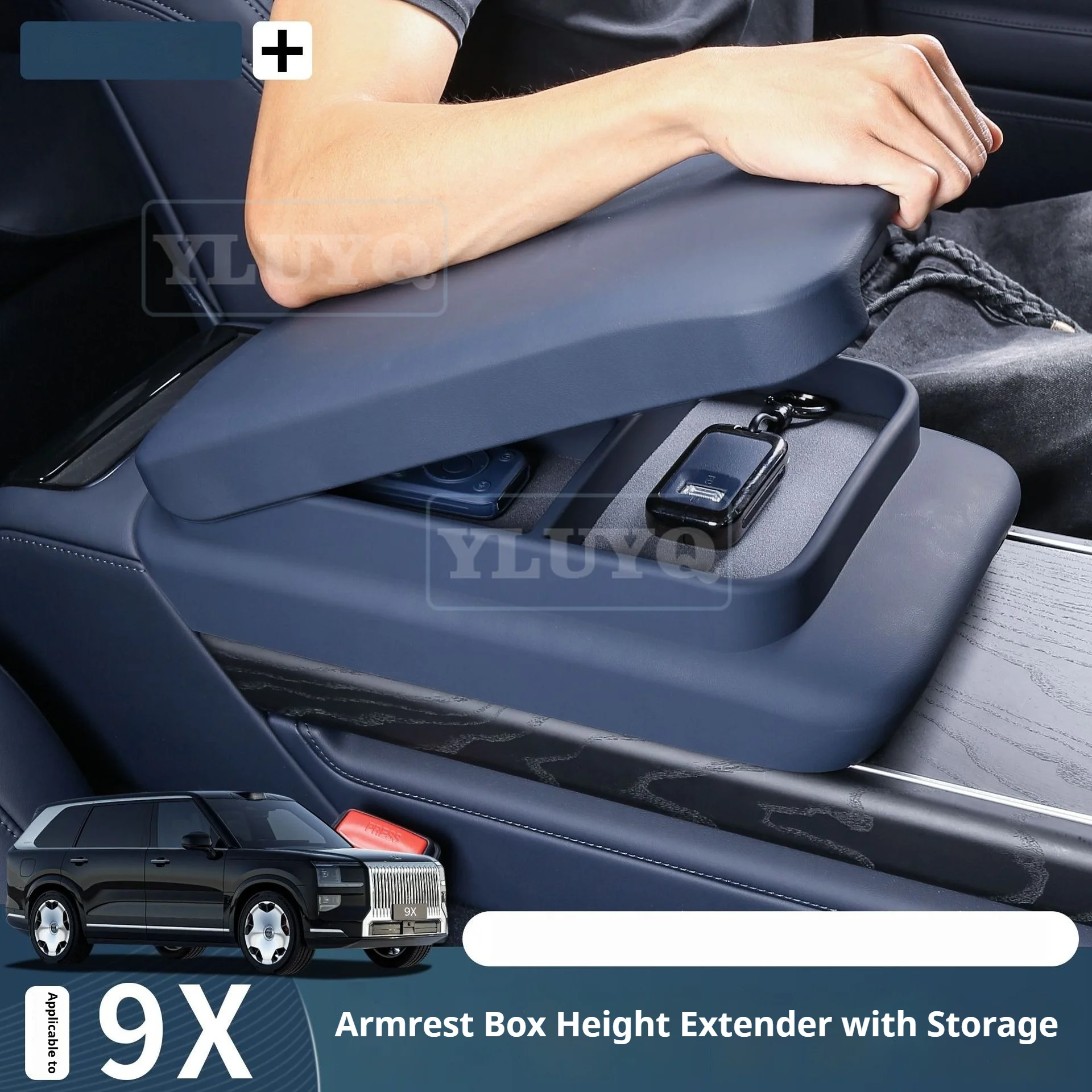 For Zeekr 9X center console armrest heightening pad storage box multifunctional car interior practical accessory