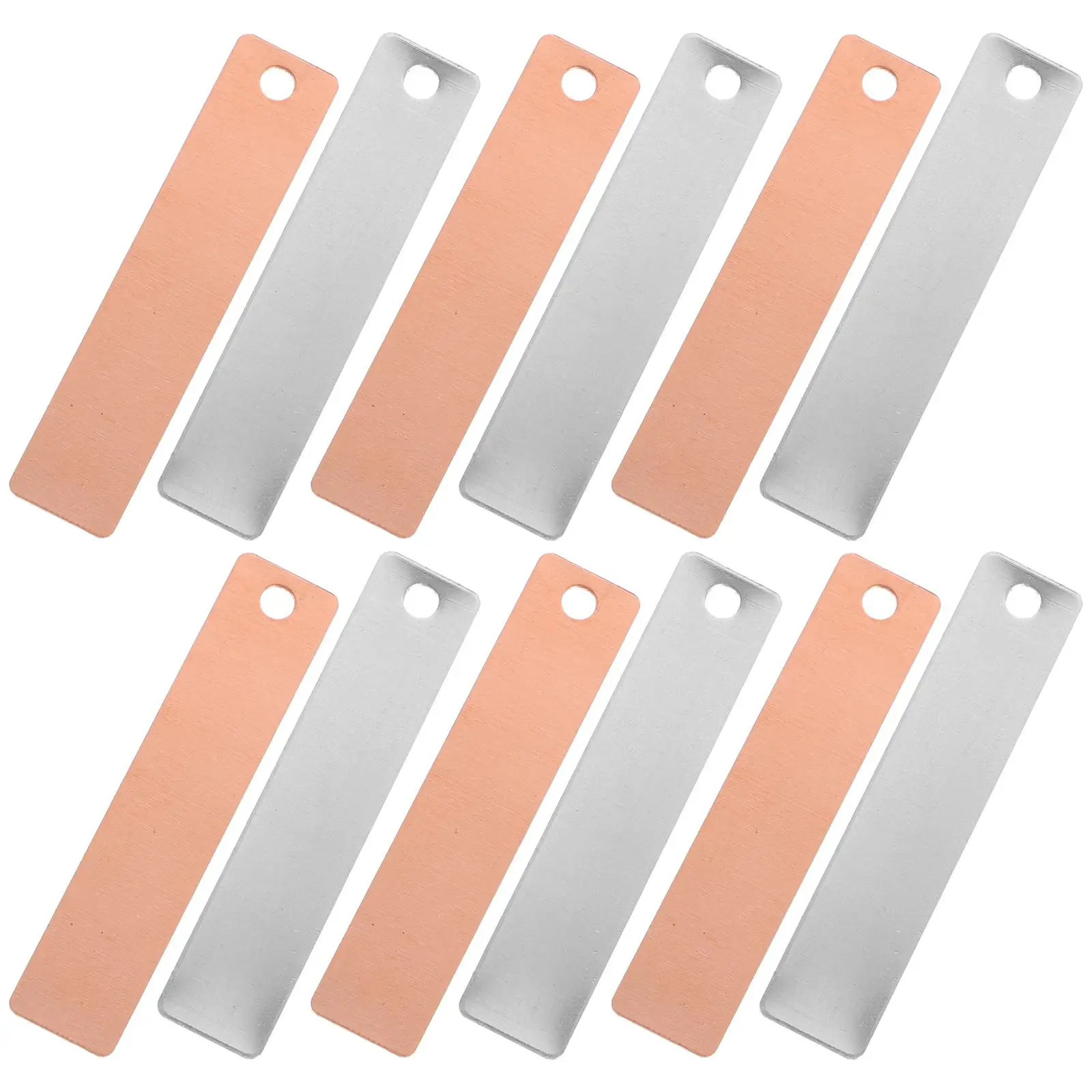 1 set Copper Zinc Strips Diy Fruit Anode Materials Science Experiment Supplies Metal Strips Electroplating Tool