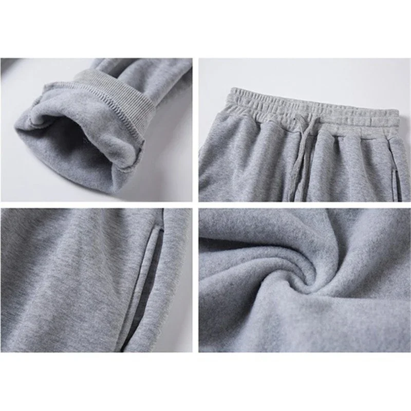 Classic Mens Solid Color Tracksuit Hooded Sweatshirts and Jogger Pants High Quality Male Daily Casual Sports Hoodie Jogging Suit - view 5