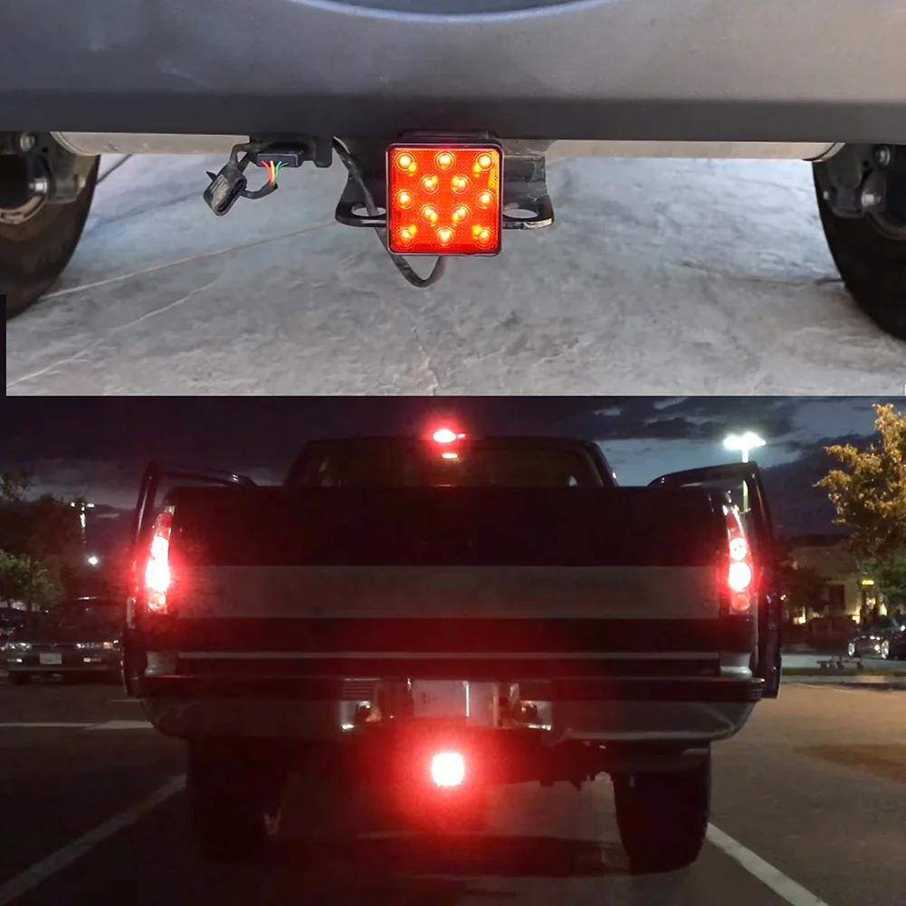 

For 2 Inch Trailer Hitch Receivers Car Taillight RED LED Car Taillight For Towing For Trailer Protects Hitch Receiver