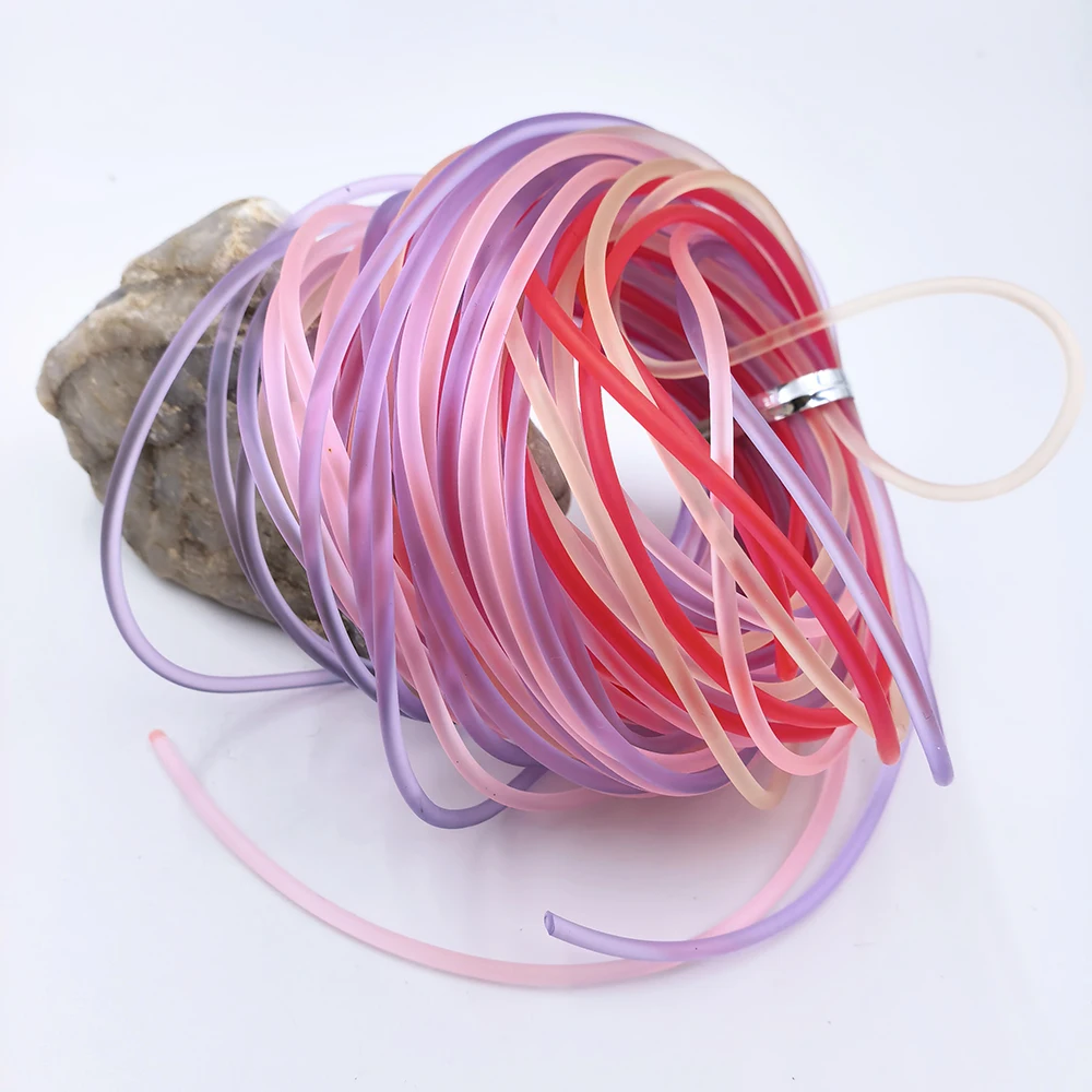 1/5Meters 2MM Clear Color Silicone Rope Rainbow Candy DIY Jewelry Handmade Beaded Necklace Bracelet Accessories String Material