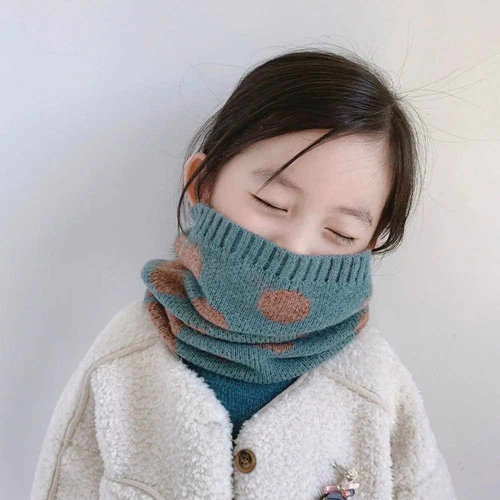 Bib Baby Thermal Neck Warmer Thickened Windproof Coldproof Boys Girls Knitted Scarf Neckerchief Warm Neck Cover Snood Cowl Tube