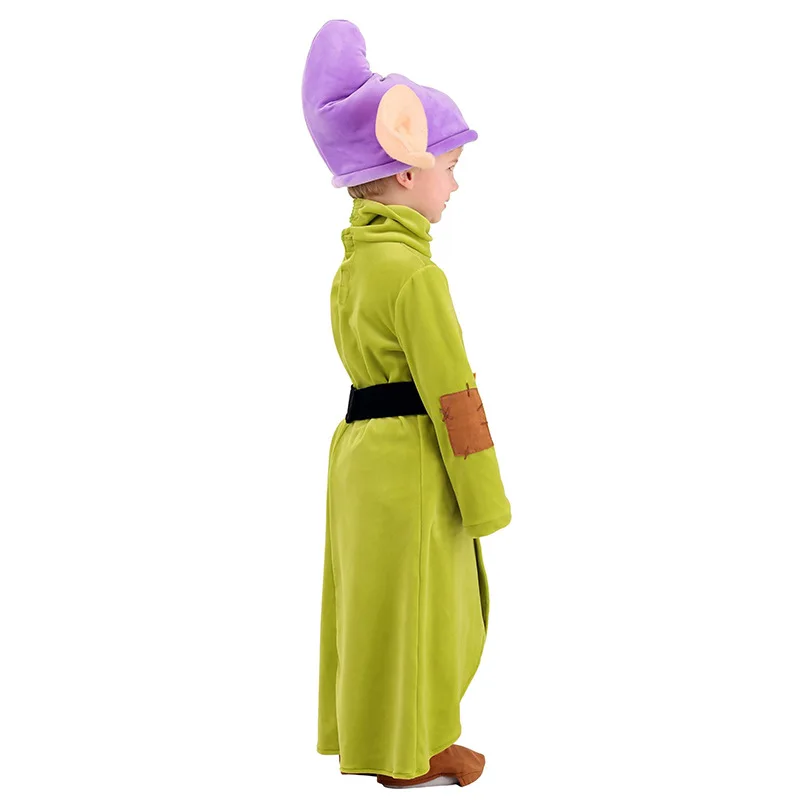 In stock new CKids Dopey cosplay seven or eight dwarfs boys and girls jumpsuit hat set Halloween carnival costume set hot sellin