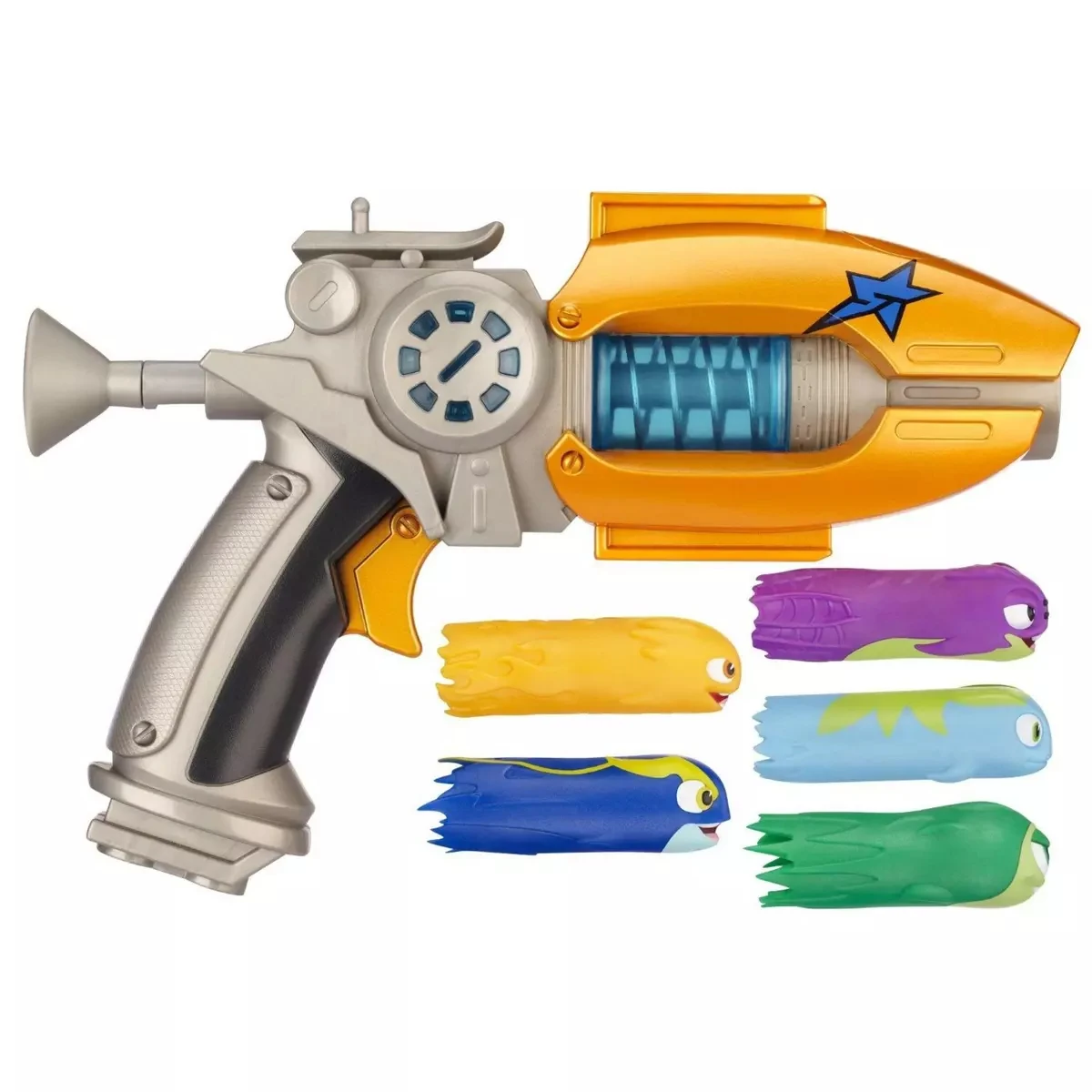 

22cm-28cm Slugterra Eli'S Blaster Exclusive Roleplay Toy Abs Slugs Shoot Over 30 Feet With 3 Bullets Pistol Gun Toy For Boys