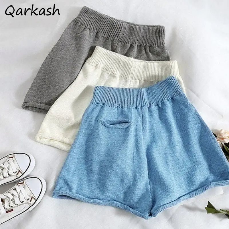 

Shorts Women High Waist Simple Casual Ulzzang All-match Summer Gentle Students Loose Streetwear Aesthetic Popular Soft Tender