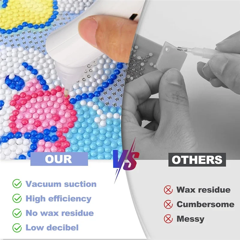 

M11K-Diamond Painting Pen Electric With Vacuum Technology, 2 Tips Replaceable, For 3D Drilling Tools, Portable And Durable, Gift