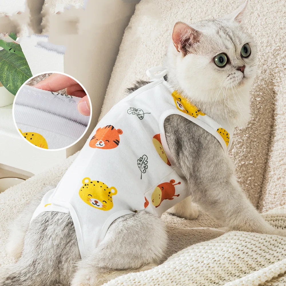 Cat Surgery Recovery Suit for Anti-licking Wounds or Skin Diseases Breathable After Recovery Care Surgery Clothing