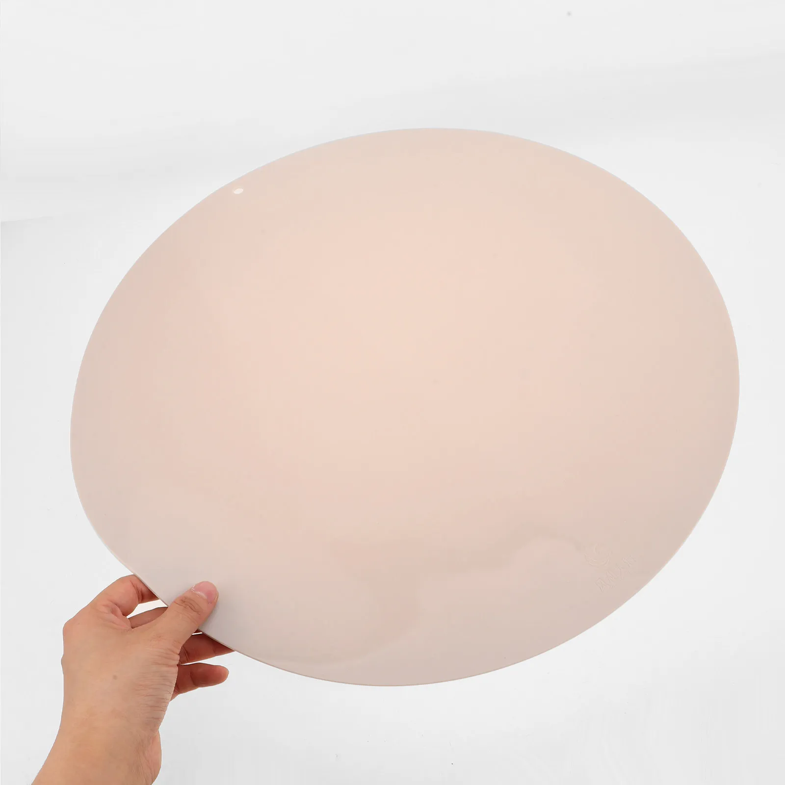 Non Skid Silicone Cutting Board Mat Beige 18 Inch Shock Absorbing Grip Pad Kitchen Counter Stabilizer Chopping Board Mat