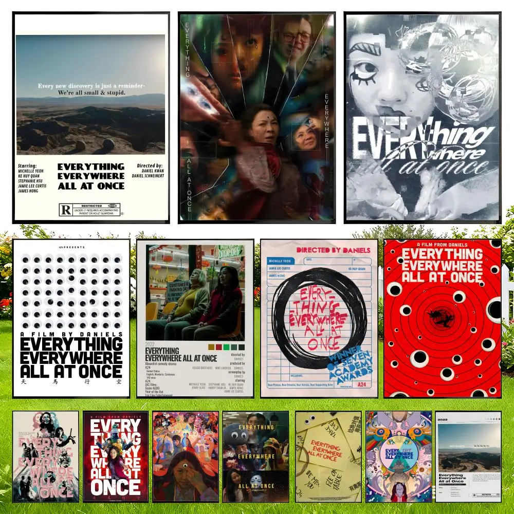 

Everything Everywhere All at Once Movie Poster Easy to Install Self Adhesive HD Wall Decor Waterproof Tear Resistant Home Bedroo