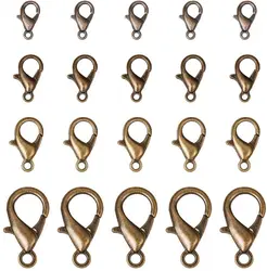120pcs/box Zinc Alloy Lobster Claw Clasps Antique Bronze 74x72x17mm