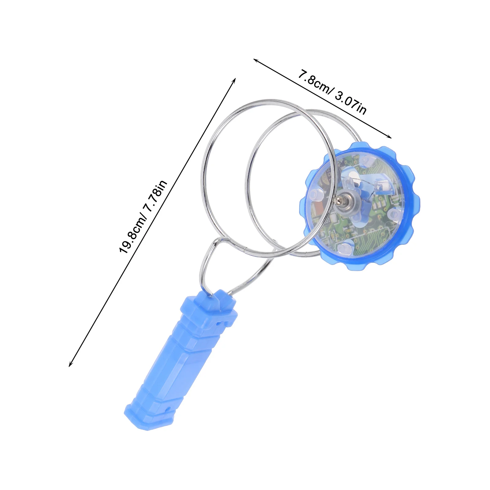 8 pçs iluminar azul giroscópio portátil girando topos crianças aniversário goodie saco enchimentos festa favor carnaval prêmios criança girando brinquedo