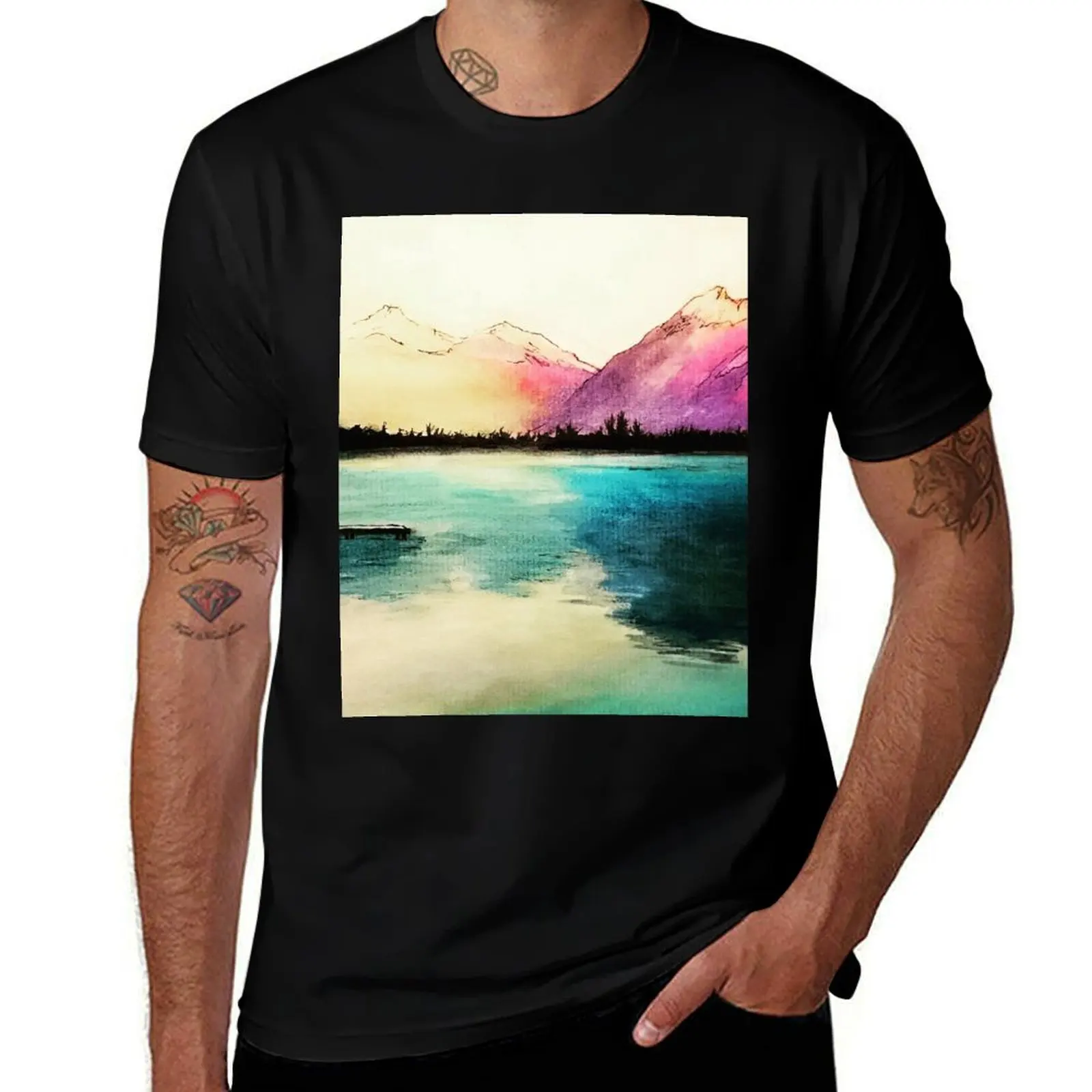 

Landscape T-Shirt t shirts cotton 100% man t shirt designer funny t shirts man T-shirt