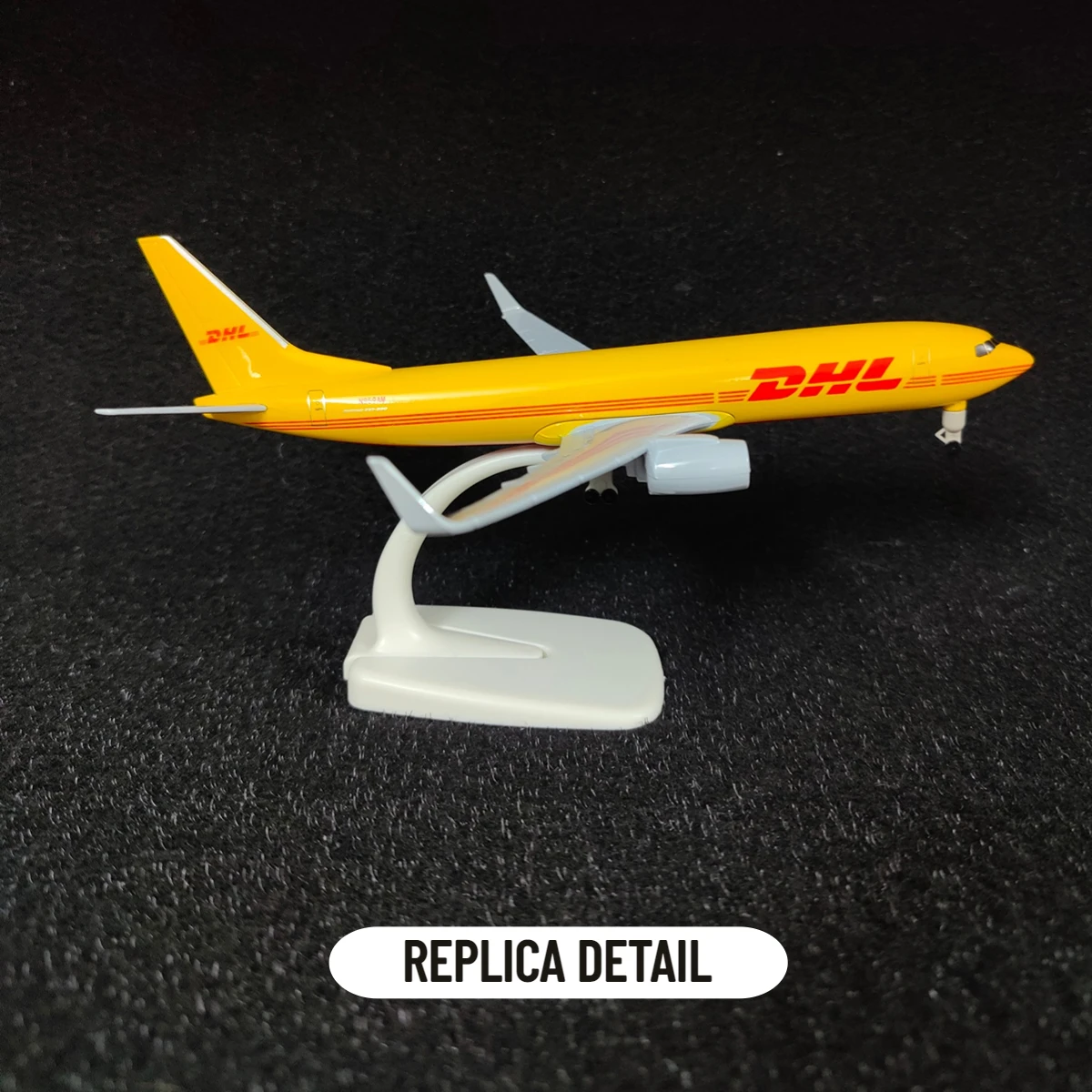 1:250 Metal Aircraft Model Replica DHL Cargo Transporter Airplane Scale Miniature Art Decor Diecast Aviation Collectible Toy