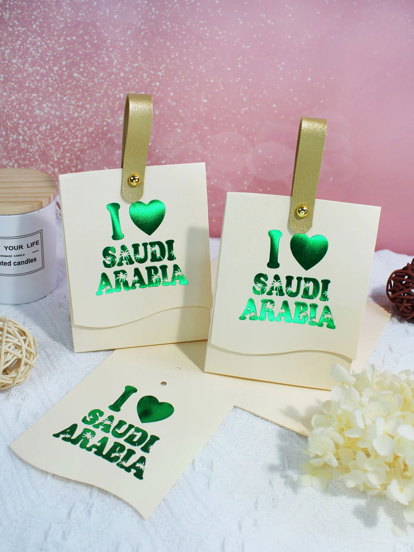 5/10pcs Saudi Arabia's National Day Candy Box gifts box candy bronzing green Happy Independence Day decor party Independence Day