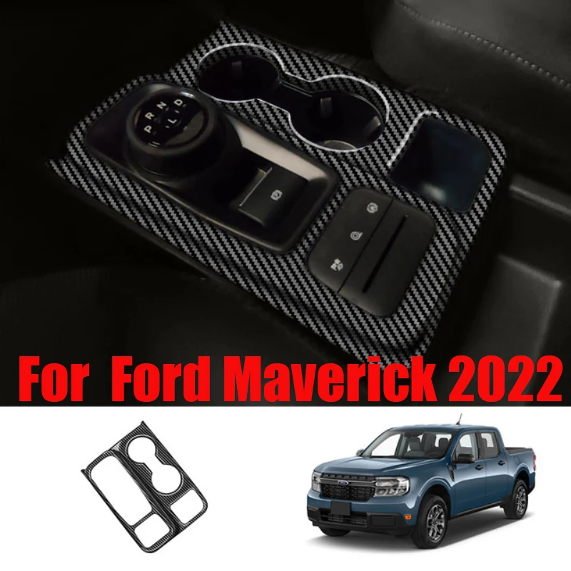 

LHD For Ford Maverick 2022 2023 ABS carbonfiber Central Control Panel Gear Shift Box panle cover Decoration Accessories