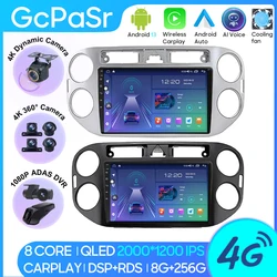 Car Radio Android 13 Carplay For VOLKSWAGEN VW GOLF 5 PLUS TIGUAN 2007-2016 Navigation GPS Android Auto Stereo No 2din 5G Wifi