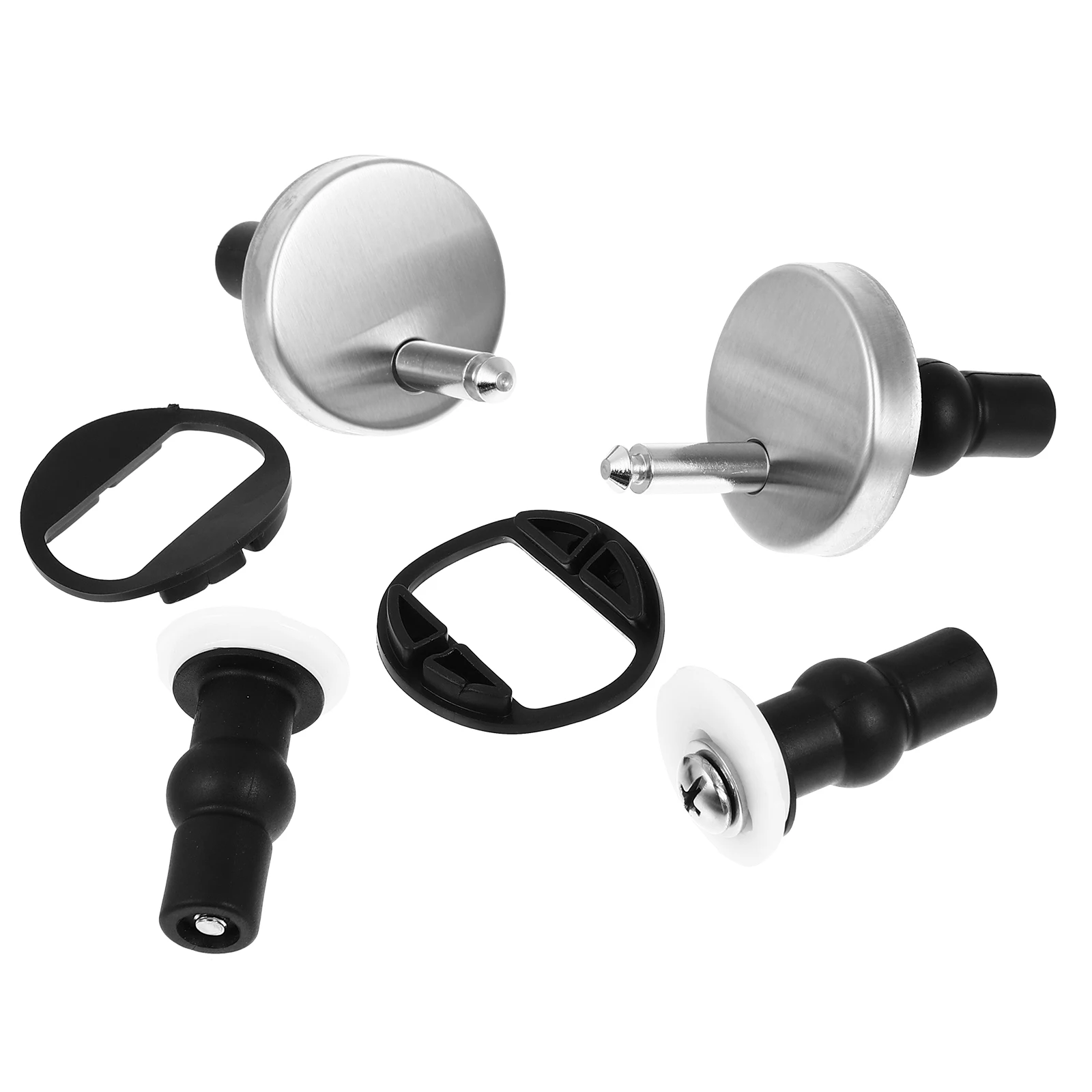 

Toilet Seat Hinges Fittings Stainless Steel Rubber Replacement Kit Bowl Parts Lid Fixings Nuts Easy Install Durable Fits Most