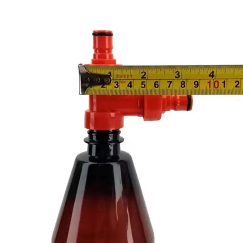 DT15 Carbonation Cap Tee Adapter, Home Brewing Beer Filling Tool with EVA Tube, Plastic Bottling Kit