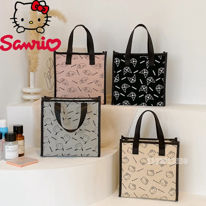 

Hello Kitty's New Women's Handbag Luxury Brand Original Fashion Women's Handbag Canvas Large-capacity Casual Storage Women's Bag