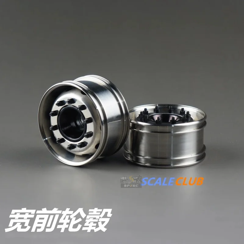 Scaleclub 1/14 Tractor Mud Head Universal Upgrade Metal Front Wide Wheel Narrow For Tamiya  Lesu Scania Man Volvo Part