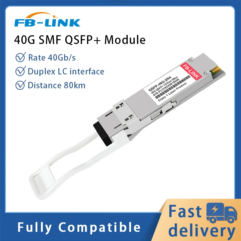 40G ZR4 80km QSFP+ Duplex LC SMF Transceiver Module Fiber optic for Cisco Mellanox Mikrotik For Ethernet switch 40G ZR4