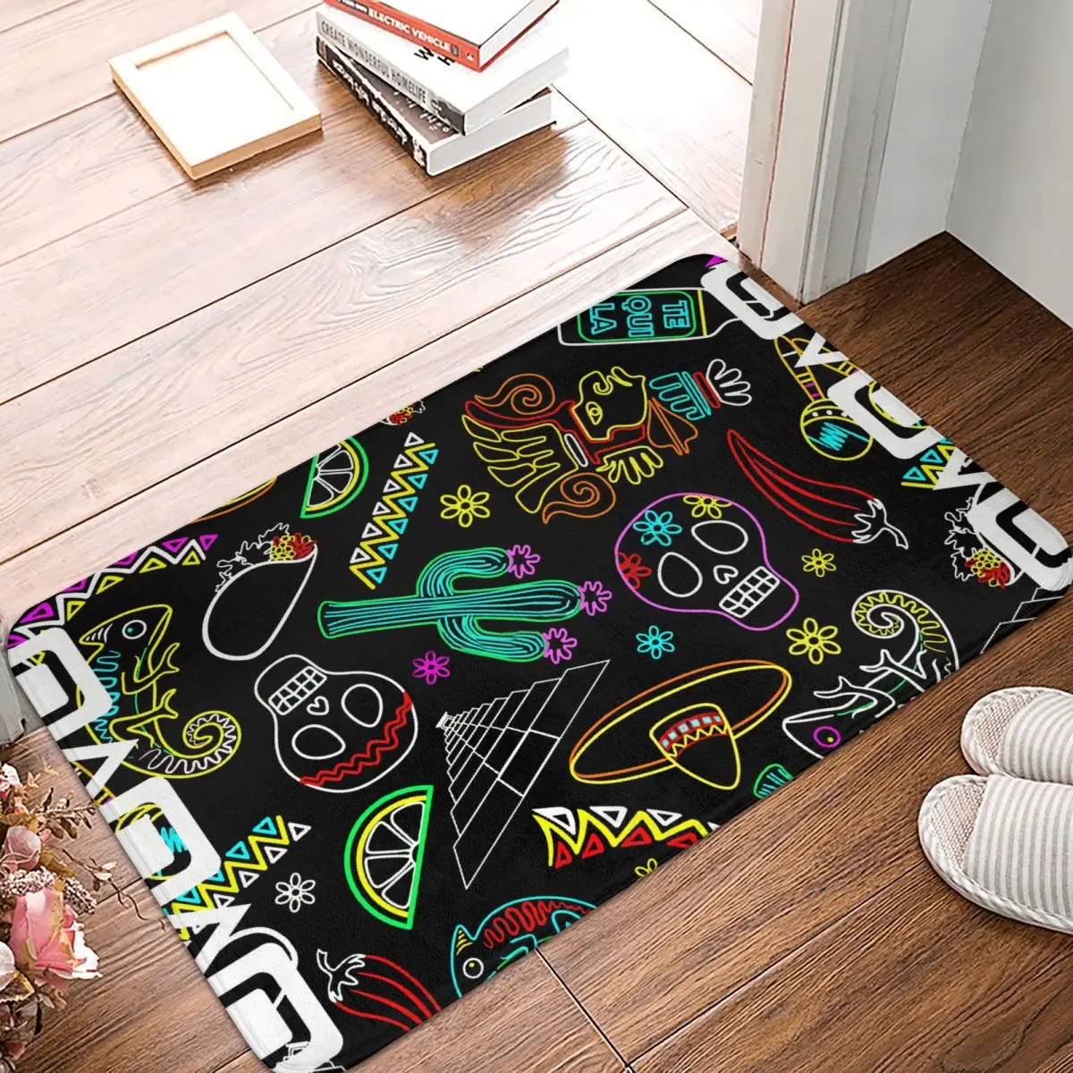 Mexican Art Bedroom Mat Fiesta Funny Pattern Doormat Living Room Carpet Balcony Rug Home Decor