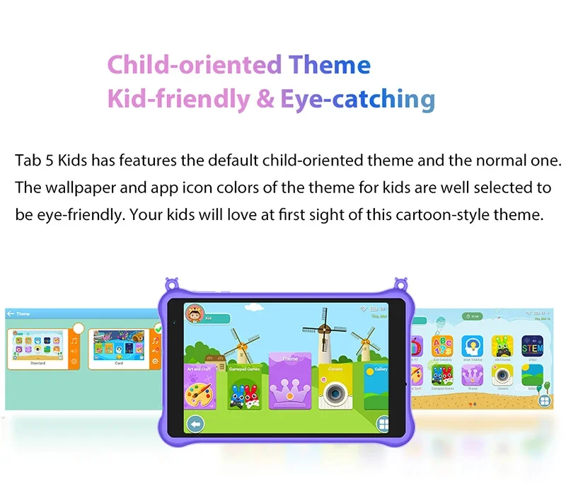 تابلت Blackview Tab 5 للأطفال مقاس 8 بوصات عالي الدقة + IPS شاشة أندرويد 12 5 جيجابايت (3 + 2) 64 جيجابايت وضع حماية العين 5580 مللي أمبير في الساعة لأجهزة الكمبيوتر اللوحية للأطفال