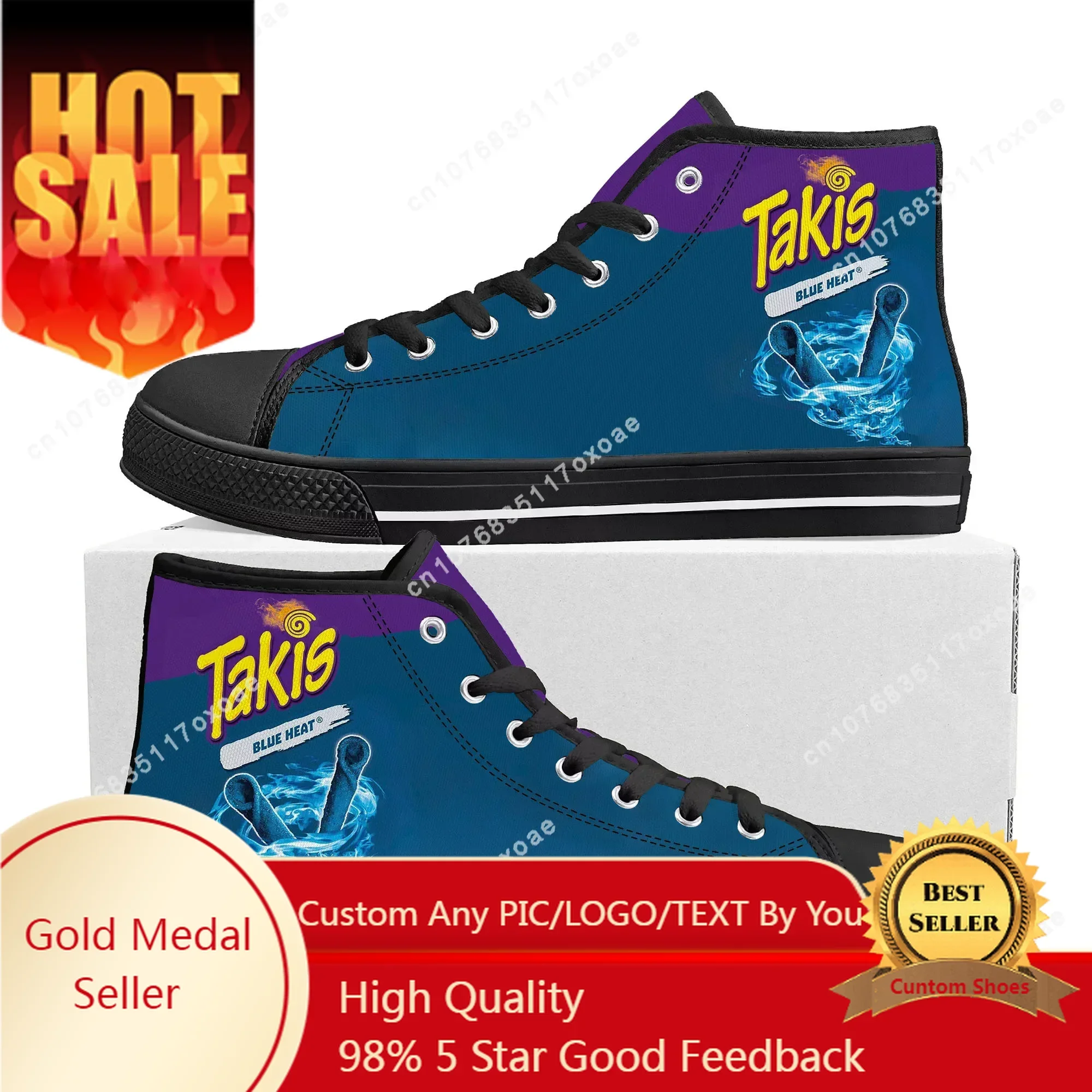 

Funny Chips Takis Food Snack High Top Sneakers Mens Womens Teenager High Quality Canvas Sneaker couple Casual Shoe Custom Shoes