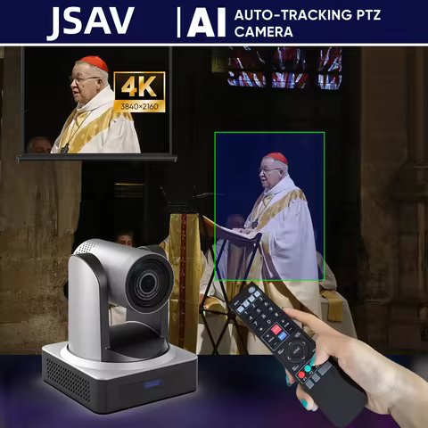 4K60FPS NDI Camera PTZ 30X Optical Zoom AI Tracking SDI HDMI USB IP and 1PC NDI PTZ Controller for for Church Live Streaming 1-6