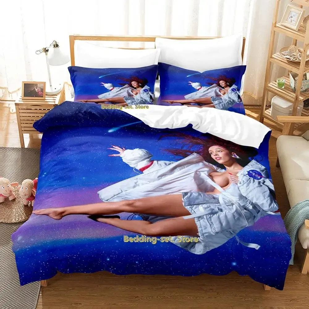 Sexy Doja Cat Bedding Set Single Twin Full Queen King Size Bed Set Adult Kid Bedroom Duvetcover Sets Anime parure de lit Bed