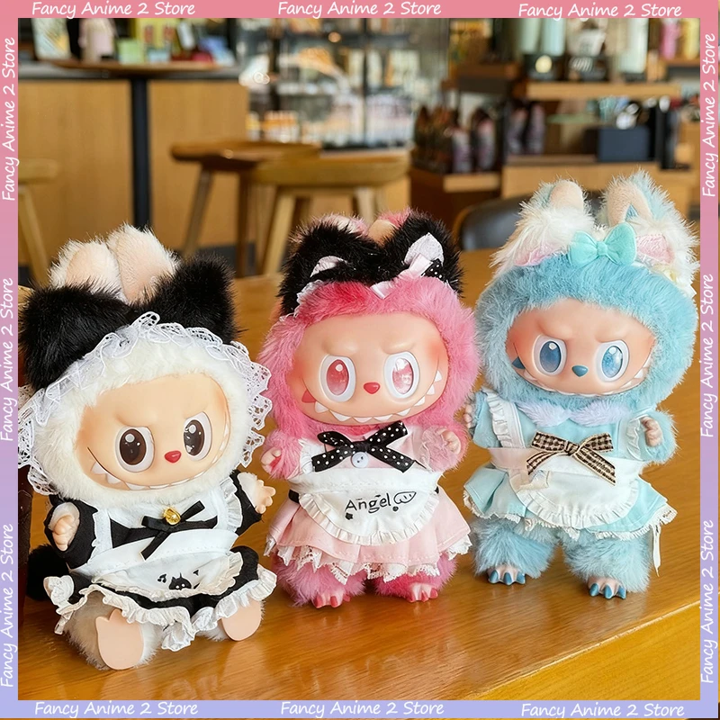

Милая милая одежда горничной для V1 V2 V3 Labubu, мини-плюшевые куклы, платье принцессы для косплея, модные аксессуары для кукол, подарки