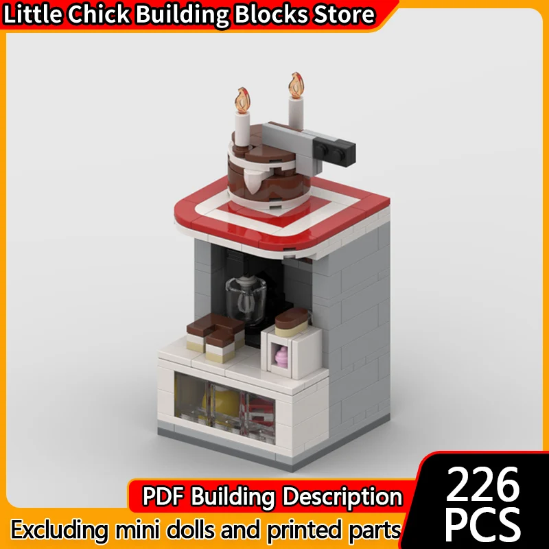 

City Street View Model MOC Building Bricks Small Cake Shop Modular Technology Children Holiday Gifts Assemble Toys Suit