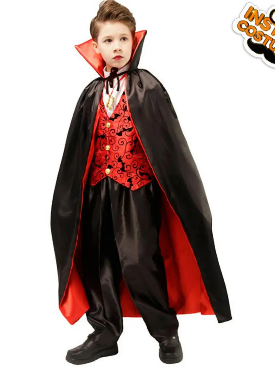 Neue Halloween Terror Kinder Maskerade Cosplay Kostüm Bühne Leistung Outfit Junge Traditionelle Chinesische Ethnische Kleidung