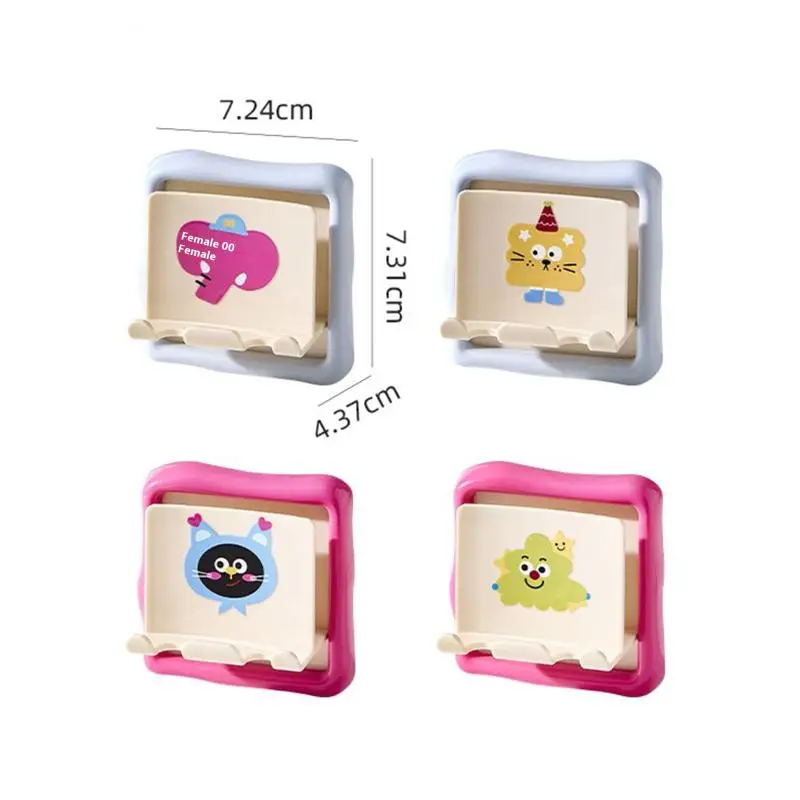 حامل فرشاة الأسنان المثبت على الحائط لا حاجة لكمة على طراز الدوبامين منظم الحمام كوب شفط كهربائي رف فرشاة الأسنان #6