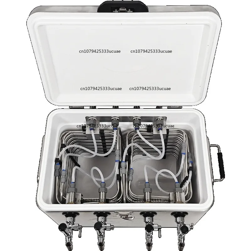 Four Tap SS Jockey Box Starter Kit Craft Beer Cooling Box with 4*Beer Tap (KL15523) Home Brewing