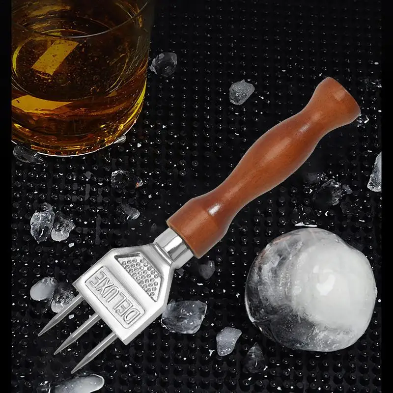 3 Pronged Ice Pick Kitchen Ice Pick Ice Carving Tools Convenient Wine Ice Breaker Tool Sturdy Bar & Cocktail Tools For