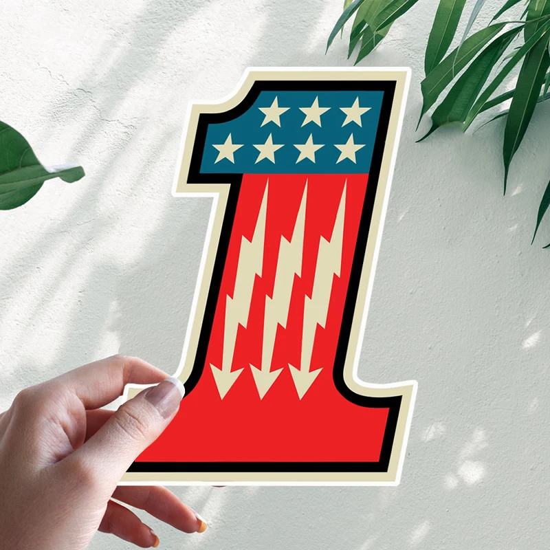 

Cool Number One 1 Sticker for Car Motorcycle Bike Laptop Vinyl Decal Waterproof Windshield Auto Accessories #S90328