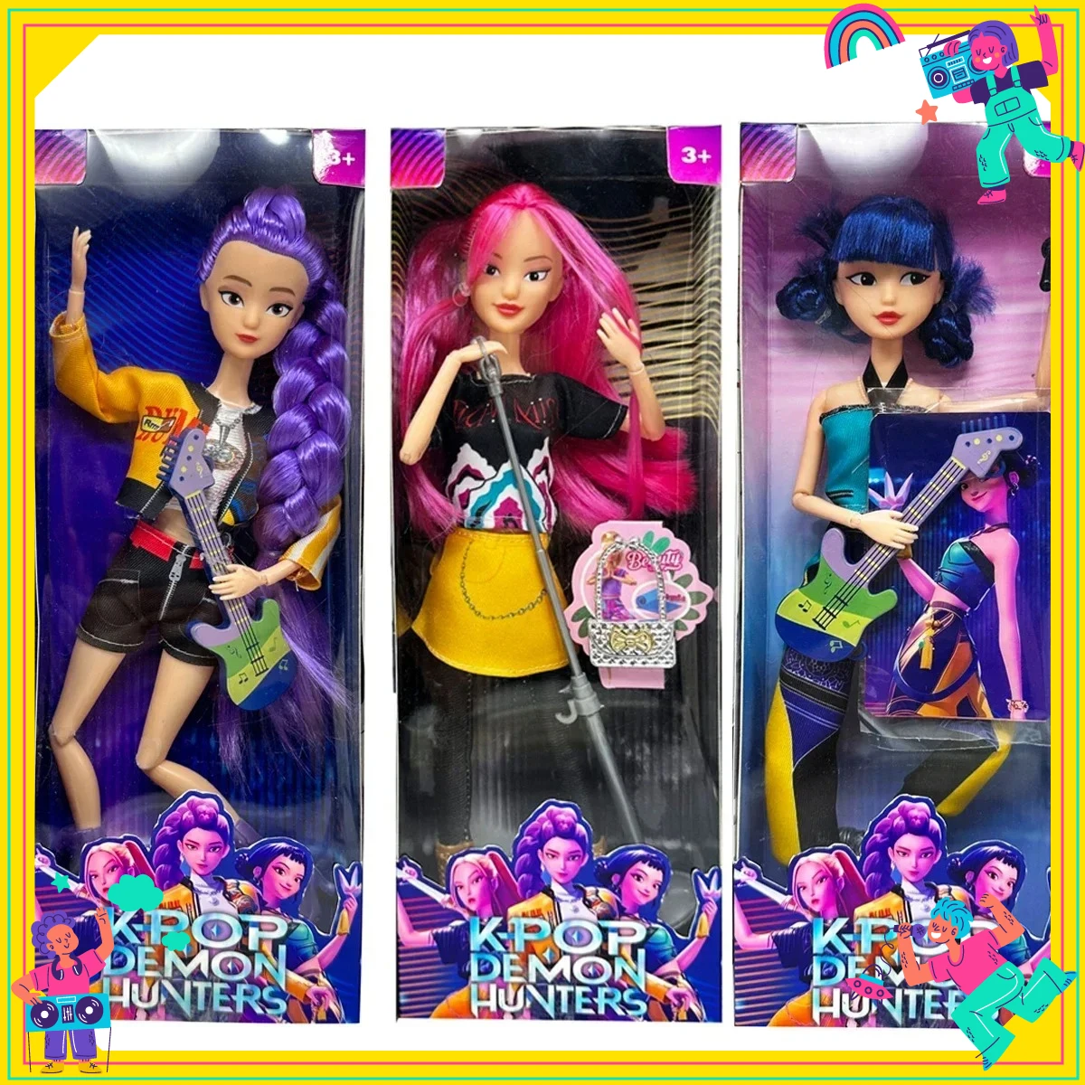 2026 anime k pop Cacciatori di demoni Strega Hunter Gruppo Alta aspetto Colla bambola bambola Cuore della ragazza Bambola decorativa Regali di festa