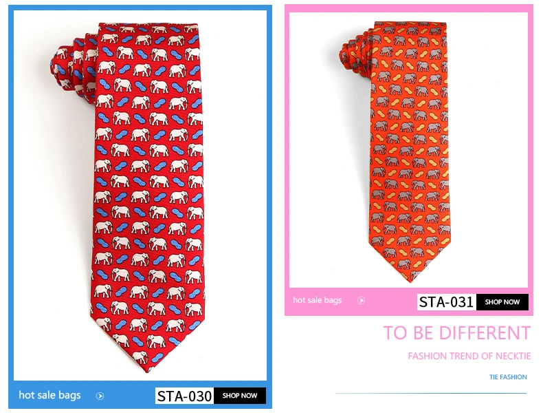 Tailor Smith Krawatte aus 100 % Seide für Herren, handgefertigte Krawatte mit Tiermuster, Krawatte zum Vatertag, Geburtstag, Geschenk – Detail 31