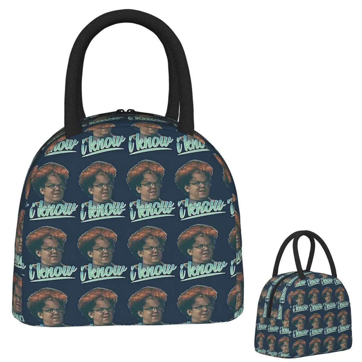 

Dr Steve Brule I Know Lunch Bags Insulated Bento Box Waterproof Lunch Tote Resuable Picnic Bag Thermal Bag for Woman Kids Travel