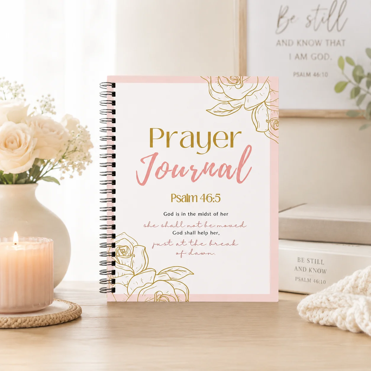 Prayer Journal Spiral Bound Christian Notebook Devotional Diary Daily Prayer Gratitude Faith Writing Journal Gift for Women
