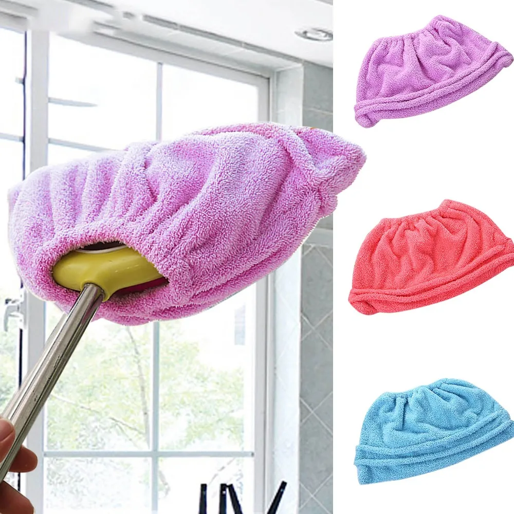 1Pcs Multi Function Coral Velvet Broom Cover Cloth Floor Mop with Reusable Microfiber Absorbent Household Cleaning Accessories