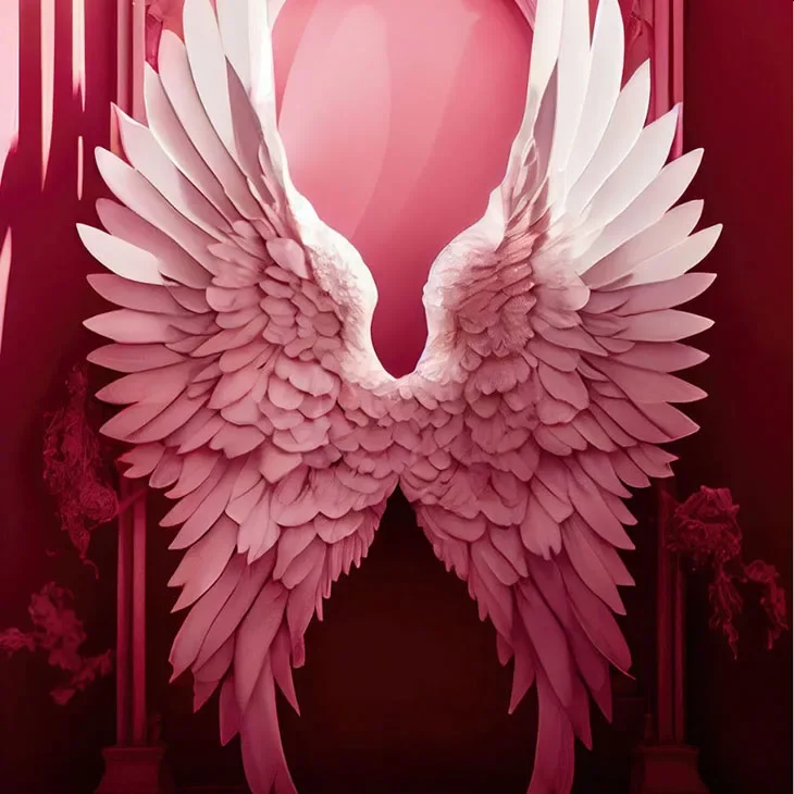 Mehofond-Fondo de fotografía con alas de Ángel, telón de fondo romántico Floral para adultos, cumpleaños, boda, retrato de maternidad, decoración de estudio fotográfico