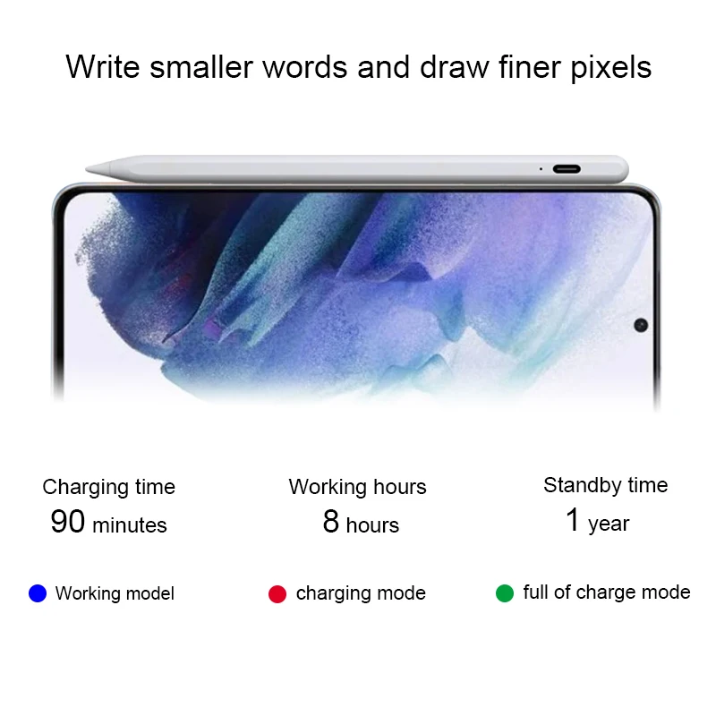 Pena Stylus Universal, pena Stylus Universal untuk Apple Pencil 1 2 iPad Android/IOS/Windows Huawei Xiaomi Redmi Samsung iPhone Lenovo Tablet pena pintar